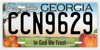 GA license plate CCN9629