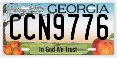 GA license plate CCN9776