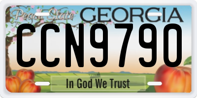 GA license plate CCN9790