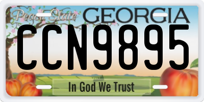GA license plate CCN9895