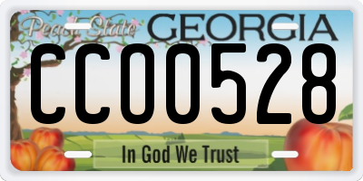GA license plate CCO0528