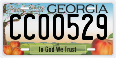 GA license plate CCO0529