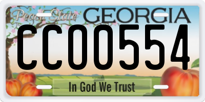 GA license plate CCO0554