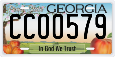 GA license plate CCO0579