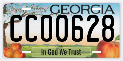 GA license plate CCO0628