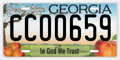 GA license plate CCO0659