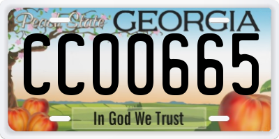 GA license plate CCO0665