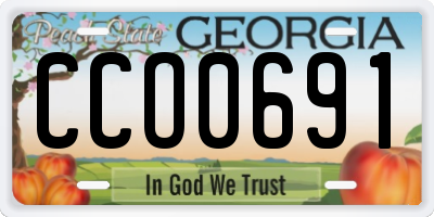 GA license plate CCO0691