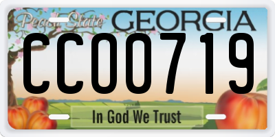 GA license plate CCO0719