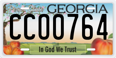 GA license plate CCO0764