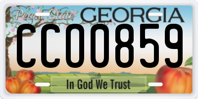 GA license plate CCO0859