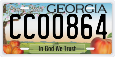 GA license plate CCO0864