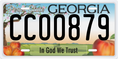 GA license plate CCO0879