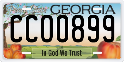 GA license plate CCO0899