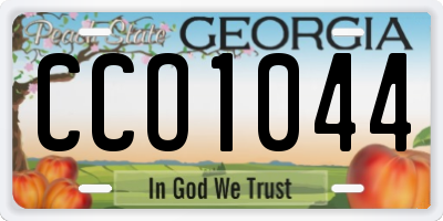 GA license plate CCO1044