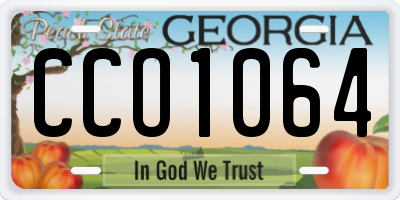 GA license plate CCO1064