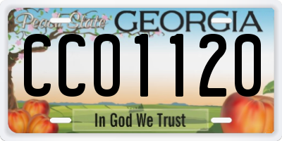 GA license plate CCO1120