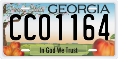 GA license plate CCO1164