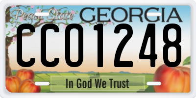 GA license plate CCO1248