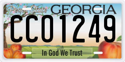 GA license plate CCO1249