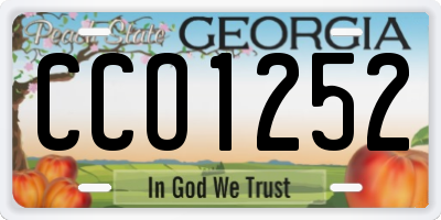 GA license plate CCO1252