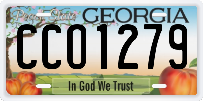 GA license plate CCO1279