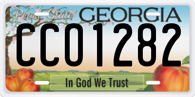 GA license plate CCO1282