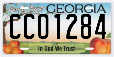 GA license plate CCO1284