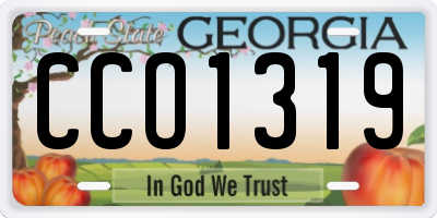 GA license plate CCO1319