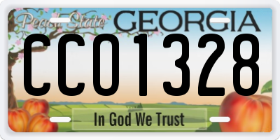 GA license plate CCO1328