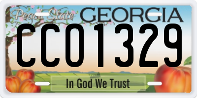 GA license plate CCO1329
