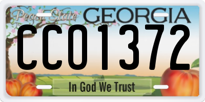 GA license plate CCO1372