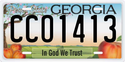 GA license plate CCO1413