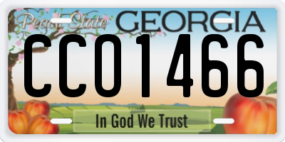 GA license plate CCO1466