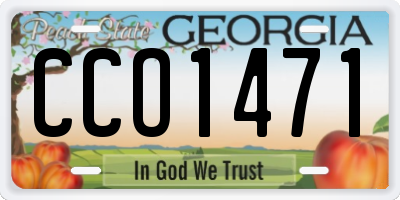 GA license plate CCO1471