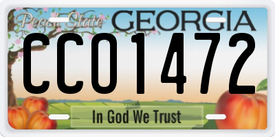GA license plate CCO1472