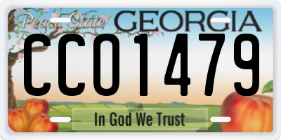 GA license plate CCO1479