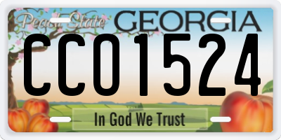 GA license plate CCO1524