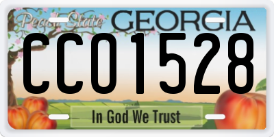 GA license plate CCO1528