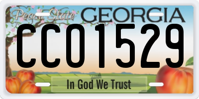 GA license plate CCO1529