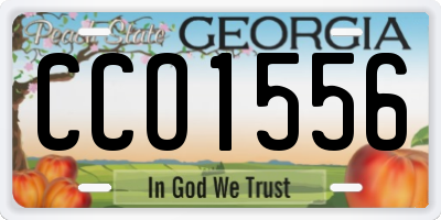 GA license plate CCO1556
