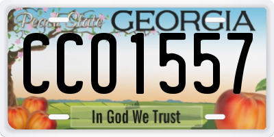 GA license plate CCO1557