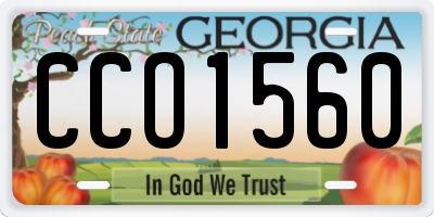 GA license plate CCO1560
