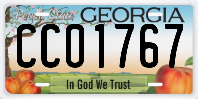 GA license plate CCO1767