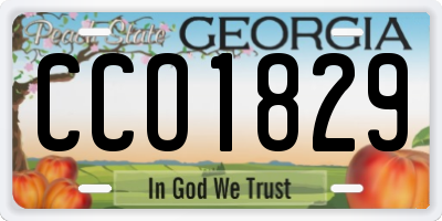 GA license plate CCO1829