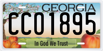 GA license plate CCO1895