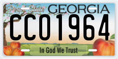 GA license plate CCO1964