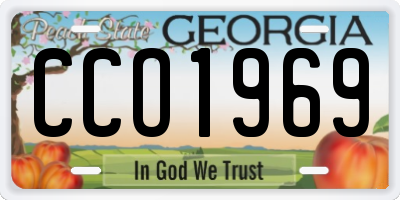 GA license plate CCO1969