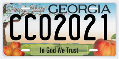 GA license plate CCO2021