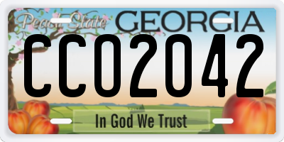 GA license plate CCO2042